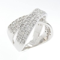 K18WG パヴェ ダイヤモンド リング 1.50CT