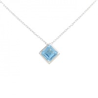 K18WG ブルートパーズ ネックレス