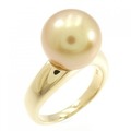 K18YG 白蝶パール リング 11.6mm