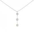 PT スリーストーン ダイヤモンド ネックレス 0.37CT