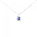 K18WG サファイヤ ネックレス 0.14CT