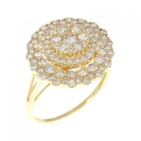 K18YG ダイヤモンド リング 0.75CT