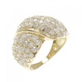 K18YG パヴェ ダイヤモンド リング 2.00CT