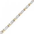 K18YG/K18WG ダイヤモンド ブレスレット 1.00CT