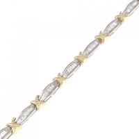 K18YG/K18WG ダイヤモンド ブレスレット 1.00CT