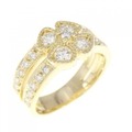 K18YG フラワー ダイヤモンド リング 0.60CT