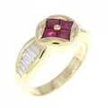 K18YG ルビー リング 0.59CT