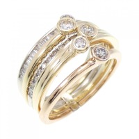K18スリーカラー ダイヤモンド リング 0.71CT