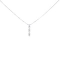 18KWG スリーストーン ダイヤモンド ネックレス 0.50CT