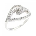 K18WG ハート ダイヤモンド リング 0.25CT