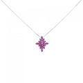 K18WG ルビー ネックレス 1.15CT