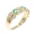 K18YG エメラルド リング 0.28CT