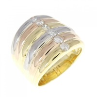 K18YG/PT/K18PG ダイヤモンド リング 0.50CT