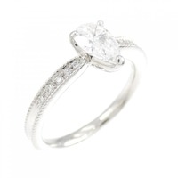 【リメイク】PT ダイヤモンド リング 0.605CT D VS2 ペアシェイプ