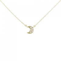 K18YG ムーン ダイヤモンド ネックレス 0.04CT