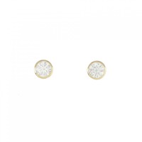 【リメイク】K18YG/ST ダイヤモンド ピアス 0.310CT 0.315CT H SI1 EXT H＆C