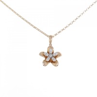 K18PG/K18WG フラワー ダイヤモンド ネックレス 0.10CT