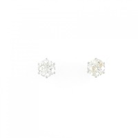 PT ソリティア ダイヤモンド ピアス 1.24CT
