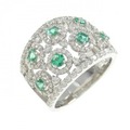 【新品】PT エメラルド リング 0.43CT