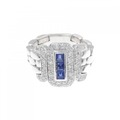 K18WG サファイヤ リング 0.28CT