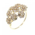 K18YG フラワー ダイヤモンド リング 1.10CT