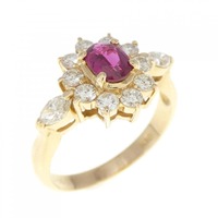 K18YG ルビー リング 0.45CT