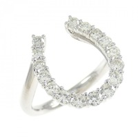 PT ホースシュー ダイヤモンド リング 0.50CT