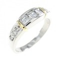 PT/18K ダイヤモンド リング 0.50CT