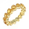 K18YG フルエタニティ シトリン リング 3.00CT