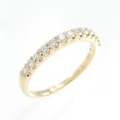 K18YG ハーフエタニティ ダイヤモンド リング 0.23CT