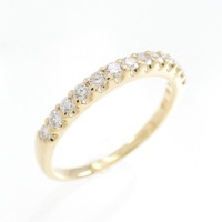 K18YG ハーフエタニティ ダイヤモンド リング 0.23CT