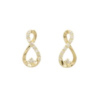 【新品】K18YG ダイヤモンド ピアス 0.20CT