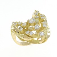 K18YG ダイヤモンド リング 0.4CT