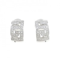 K18WG ダイヤモンド イヤリング 0.40CT