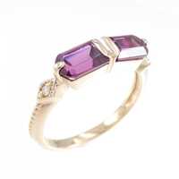 K18PG ガーネット リング