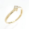 K18YG ソリティア ダイヤモンド リング 0.10CT