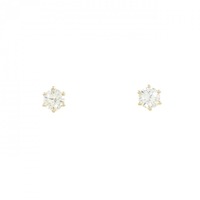 K18YG ソリティア ダイヤモンド ピアス 0.25CT