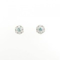 【新品】PT フラワー グランディディエライト ピアス 0.06CT
