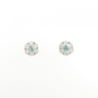 【新品】PT フラワー グランディディエライト ピアス 0.06CT