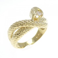 K18YG スネーク ダイヤモンド リング 0.08CT