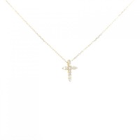 K18YG クロス ダイヤモンド ネックレス 0.05CT
