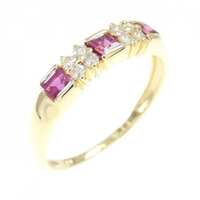K18YG ルビー リング 0.40CT