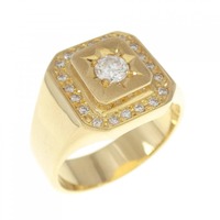 K18YG ダイヤモンド リング 0.25CT