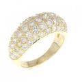 K18YG パヴェ ダイヤモンド リング