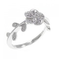 PT フラワー ピンクダイヤモンド リング 0.08CT