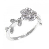 PT フラワー ピンクダイヤモンド リング 0.08CT
