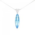 K18WG ブルートパーズ ネックレス 11.19CT