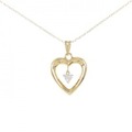 K18YG ハート ダイヤモンド ネックレス 0.10CT
