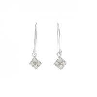 K18WG ダイヤモンド ピアス 0.10CT