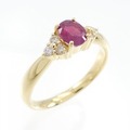 K18YG ルビー リング 0.52CT